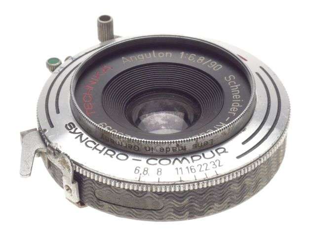 LINHOF Technika Angulon 1:6.8/90 large format prime camera lens used condition