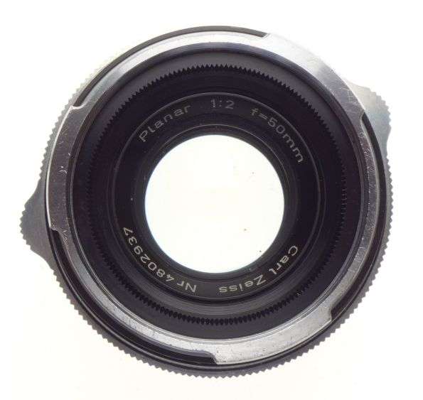 ZEISS CONTAREX Super SLR 35mm chrome film camera Planar 1:2/50mm lens case strap