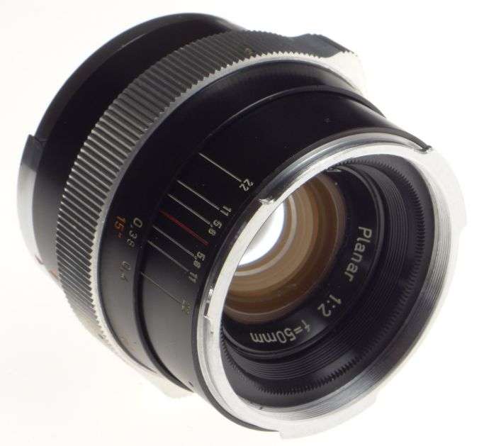 ZEISS CONTAREX Super SLR 35mm chrome film camera Planar 1:2/50mm lens case strap