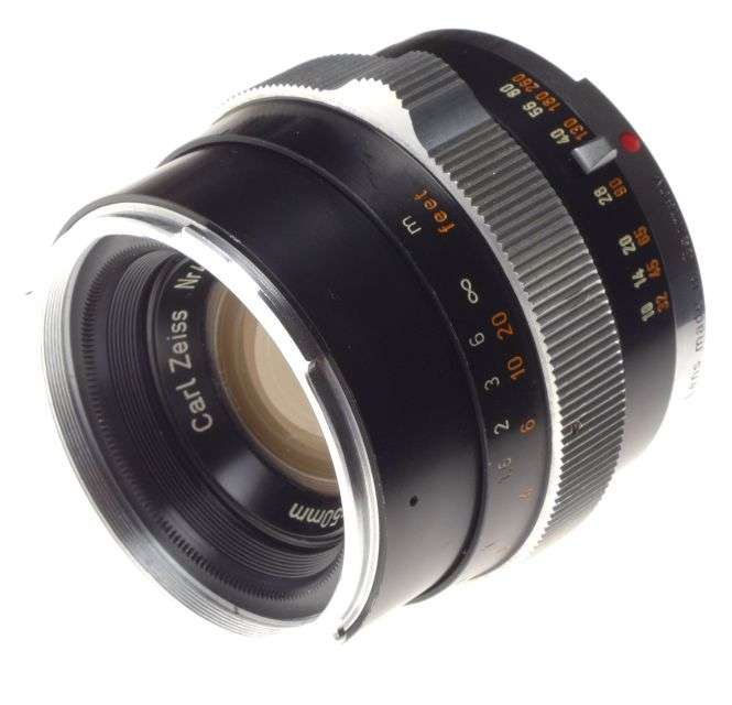 ZEISS CONTAREX Super SLR 35mm chrome film camera Planar 1:2/50mm lens case strap