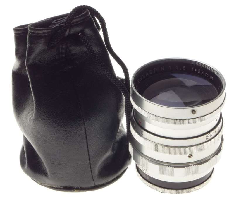 ENNASTON 1:1.5 f=85mm red C Exakta mount 1.5/85 fast glass very rare ENNA Werk