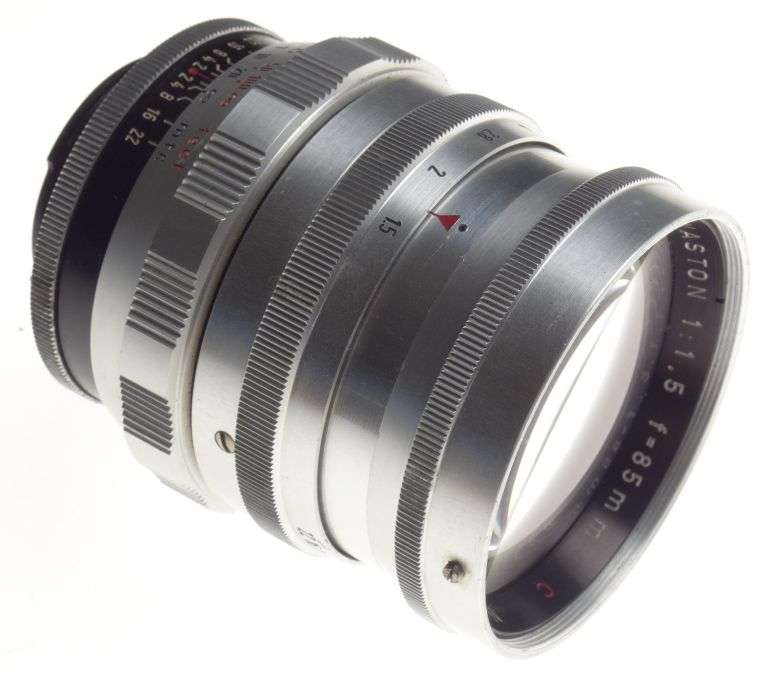 ENNASTON 1:1.5 f=85mm red C Exakta mount 1.5/85 fast glass very rare ENNA Werk