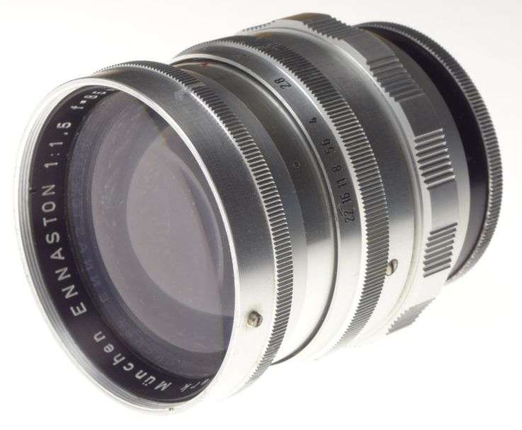 ENNASTON 1:1.5 f=85mm red C Exakta mount 1.5/85 fast glass very rare ENNA Werk