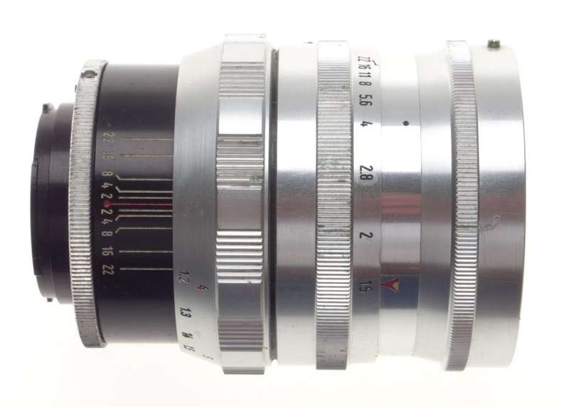 ENNASTON 1:1.5 f=85mm red C Exakta mount 1.5/85 fast glass very rare ENNA Werk