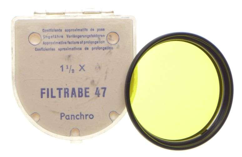 ALPA Filtrabe 47 Panchro 1.5x Yellow original camera lens filter case clean used