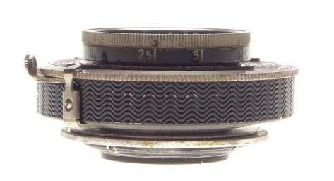 Carl Zeiss IKON Tessar 1:4,5 f=12cm camera lens with hood f=120mm JENA shutter