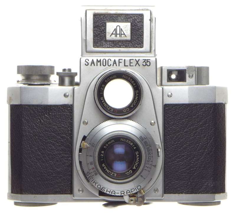 SAMOCAFLEX 35 TLR RANGFINDER RARE CAMERA EZUMAR 2.8/50mm LENS JUST SERVICED CLA