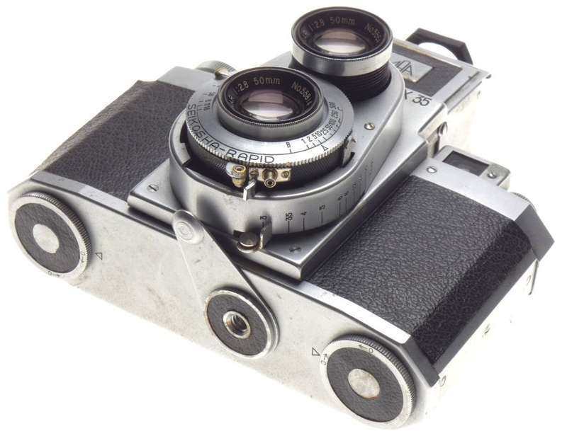 SAMOCAFLEX 35 TLR RANGFINDER RARE CAMERA EZUMAR 2.8/50mm LENS JUST SERVICED CLA