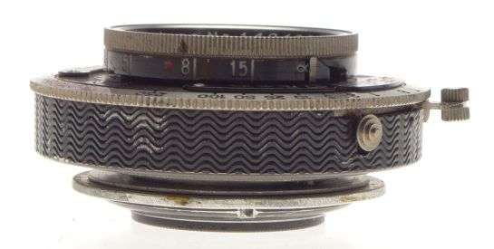 Carl Zeiss IKON Tessar 1:4,5 f=12cm camera lens with hood f=120mm JENA shutter