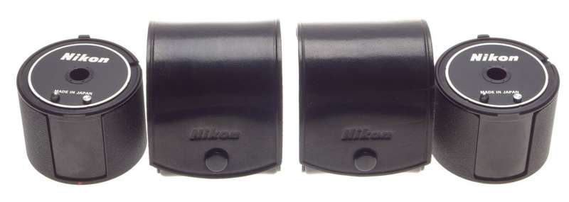 NIPPON KOGAKU F250 film spool large cartridge cassette pair set with case used