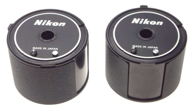 NIPPON KOGAKU F250 film spool large cartridge cassette pair set with case used
