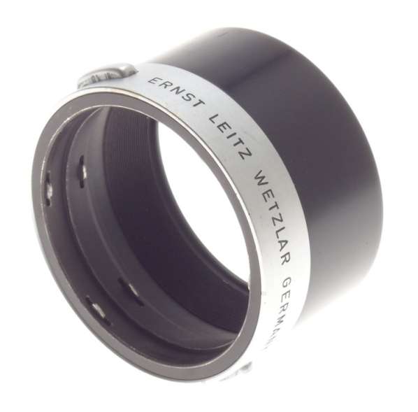 CLEAN SNAP ON LEICA CHROME 3.5/50mm BLACK CAMERA LENS HOOD SHADE ITOOY 2.8/50mm
