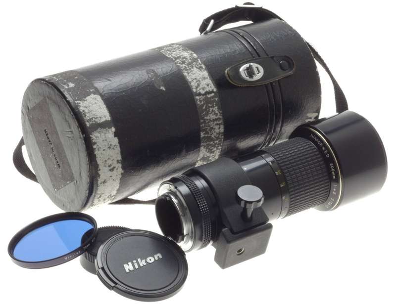 AI-S NIKKOR ED 300mm 1:4.5 FITS DF CAPS FILTER CASE 300/4.5 SLR NIKON LENS f=300