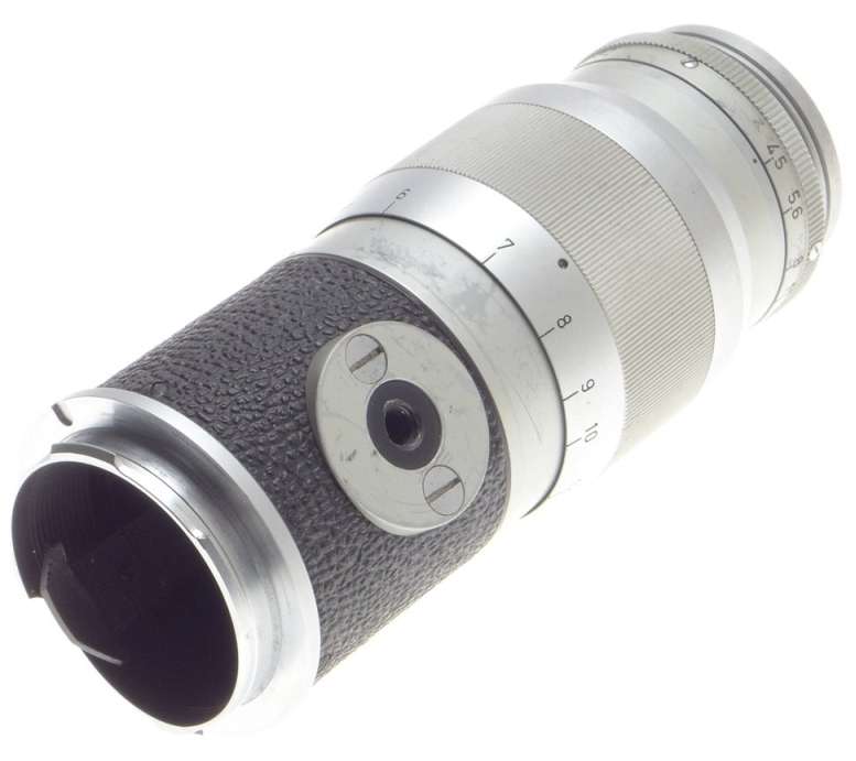 CHROME USED LEICA M 1:4.5/135mm HEKTOR BAYONET MOUNT CAMERA LENS NEEDS CLEANING