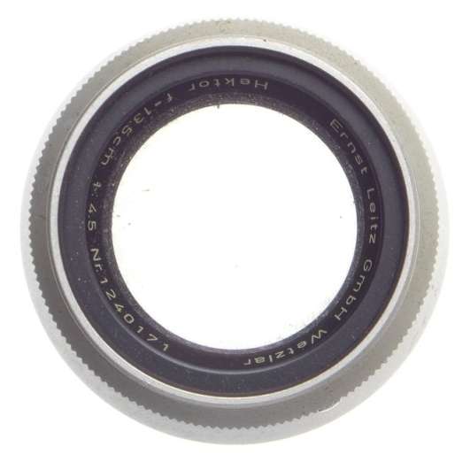 CHROME USED LEICA M 1:4.5/135mm HEKTOR BAYONET MOUNT CAMERA LENS NEEDS CLEANING
