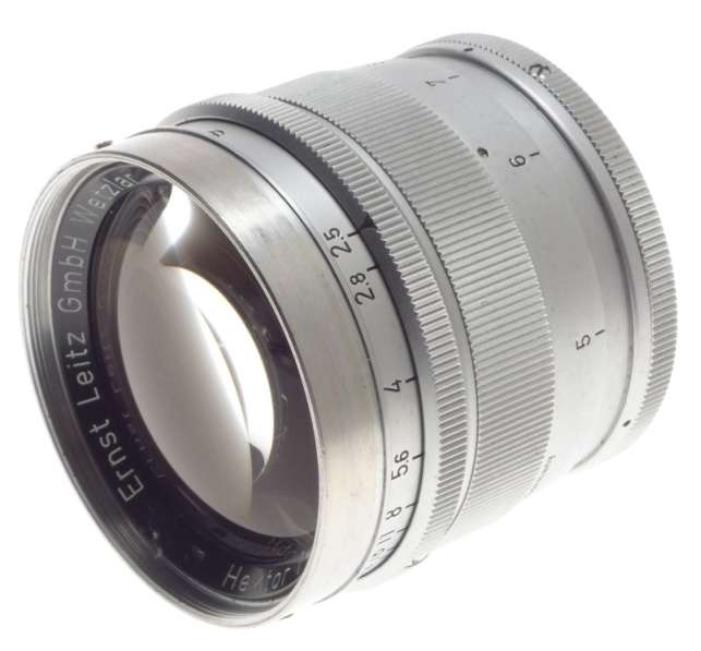 HEKTOR 2.5cm 1:2.5 RARE LEICA VISOFLEX TELEPHOTO RANGEFINDER CAMERA LENS 2.5/250