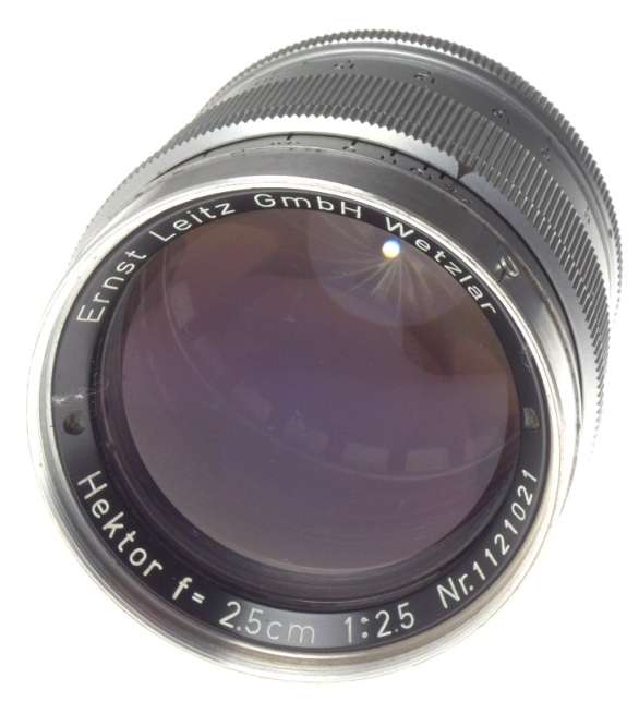 HEKTOR 2.5cm 1:2.5 RARE LEICA VISOFLEX TELEPHOTO RANGEFINDER CAMERA LENS 2.5/250
