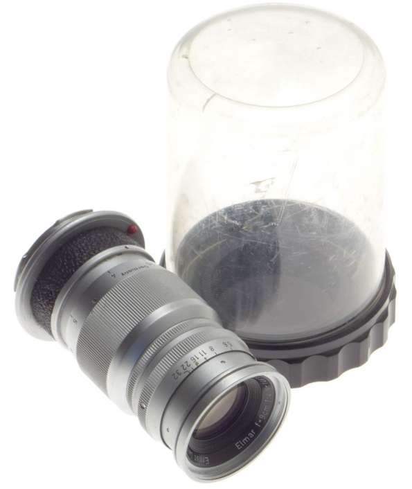 LEITZ M BAYONET MOUNT ELMAR 1:4 f=9cm LEICA CAMERA LENS 1:4/90mm CHROME VERSION