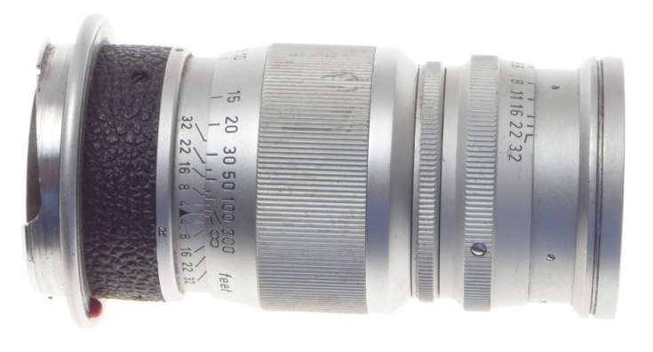 LEITZ M BAYONET MOUNT ELMAR 1:4 f=9cm LEICA CAMERA LENS 1:4/90mm CHROME VERSION