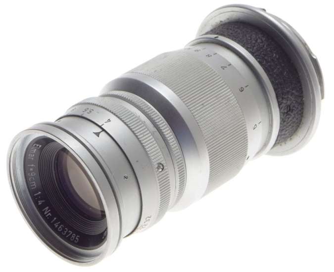 LEITZ M BAYONET MOUNT ELMAR 1:4 f=9cm LEICA CAMERA LENS 1:4/90mm CHROME VERSION