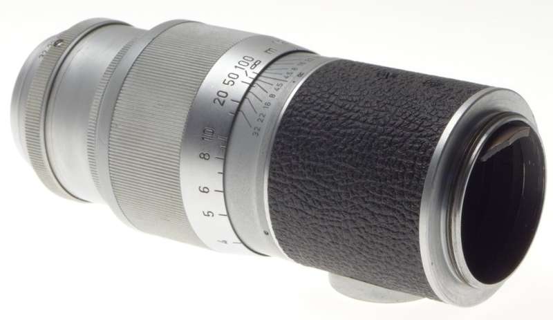 LIGHTLY USED HEKTOR 1:4.5/13.5cm M39 LTM LEICA 4/135mm CAMERA LENS CHROME LEITZ
