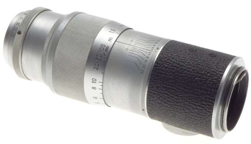 LIGHTLY USED HEKTOR 1:4.5/13.5cm M39 LTM LEICA 4/135mm CAMERA LENS CHROME LEITZ