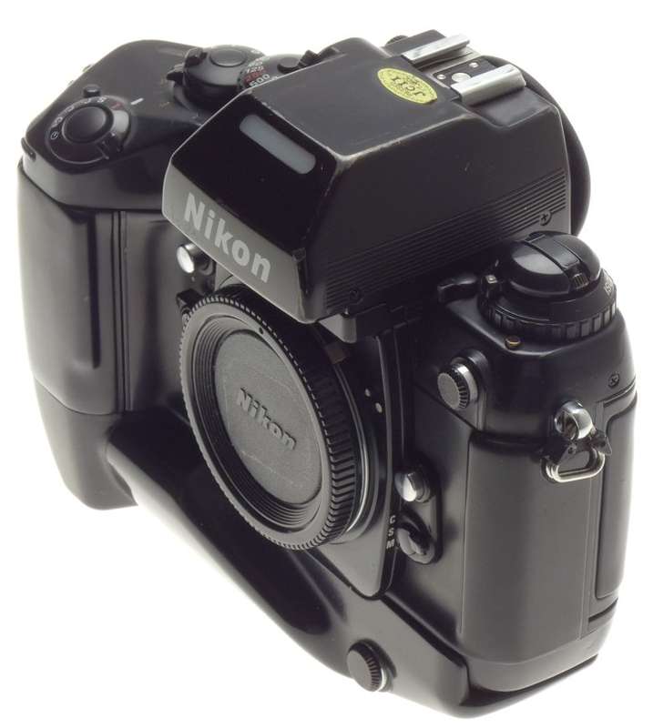 SLR F4 NIKON 35mm FILM CAMERA BODY DP 20 PRISM FINDER BATTRY GRIP NICE CONDITION