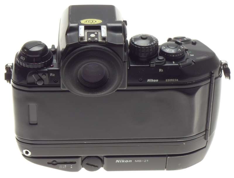 SLR F4 NIKON 35mm FILM CAMERA BODY DP 20 PRISM FINDER BATTRY GRIP NICE CONDITION