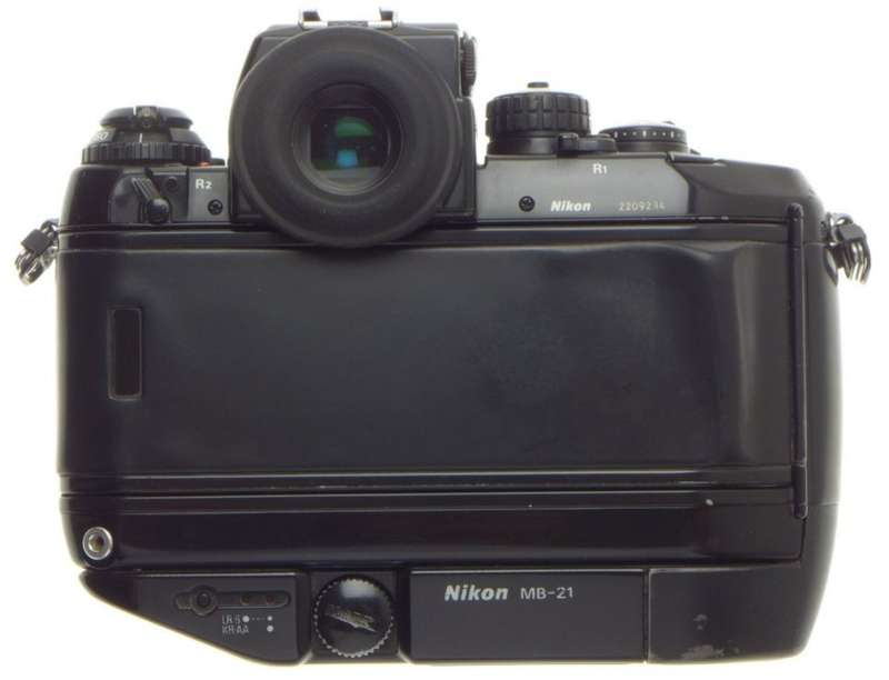SLR F4 NIKON 35mm FILM CAMERA BODY DP 20 PRISM FINDER BATTRY GRIP NICE CONDITION