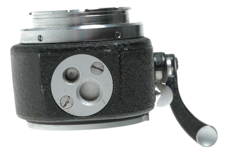 Leitz Visoflex with chimney viewfinder converts Leica M to SLR camera