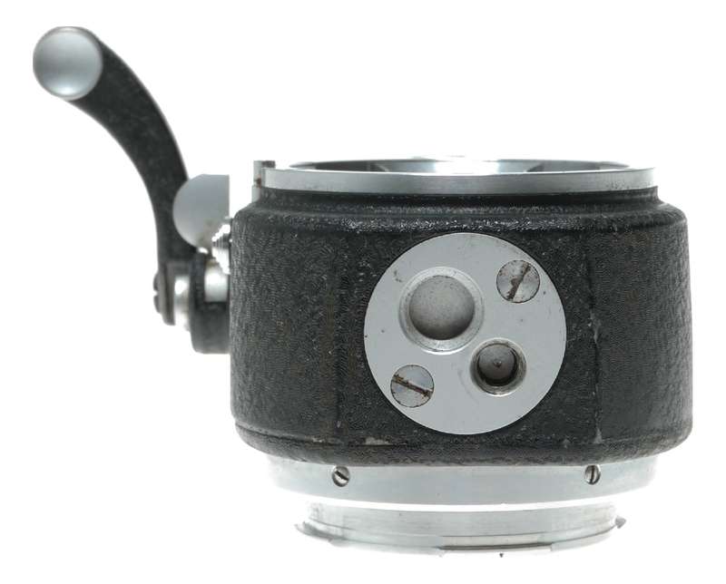 Leitz Visoflex with chimney viewfinder converts Leica M to SLR camera