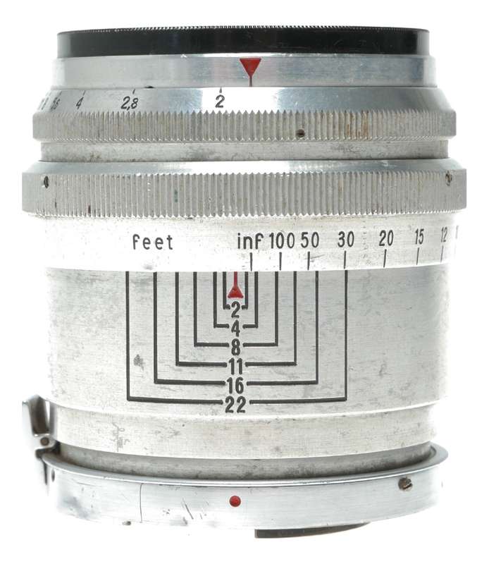 Contax RF Sonnar f2 f=8.5 cm lens Zeiss 2/85 T pre set apertures