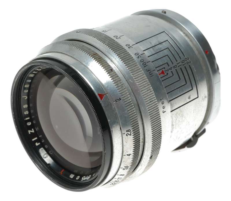 Contax RF Sonnar f2 f=8.5 cm lens Zeiss 2/85 T pre set apertures