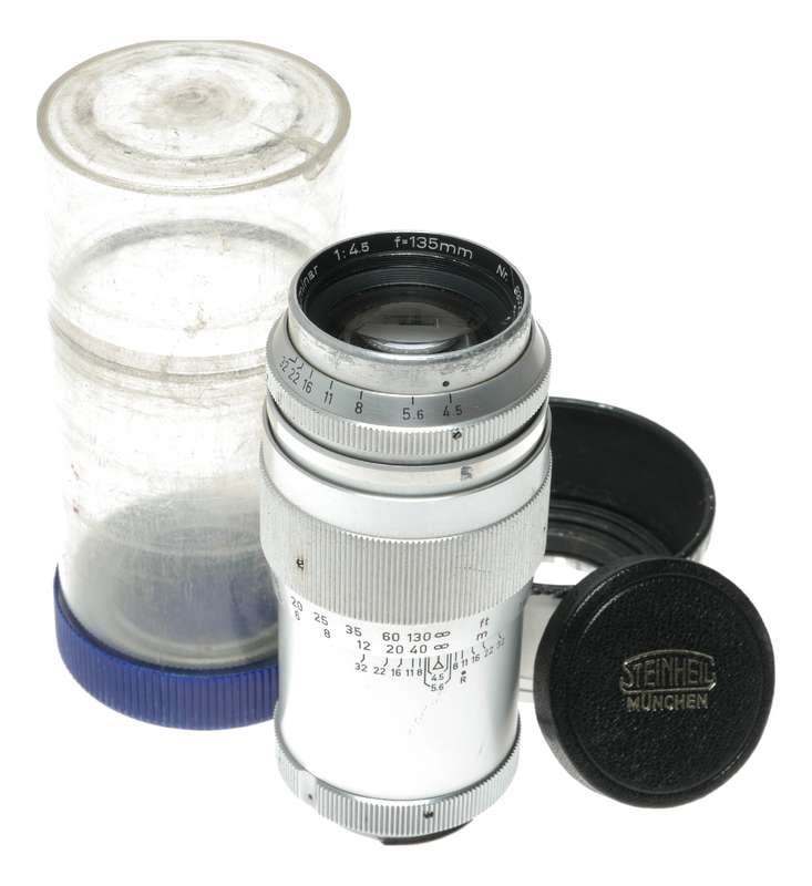 Steinheil f/4.5 Culminar f=135mm chrome tele lens Exakta mount4.5/135mm