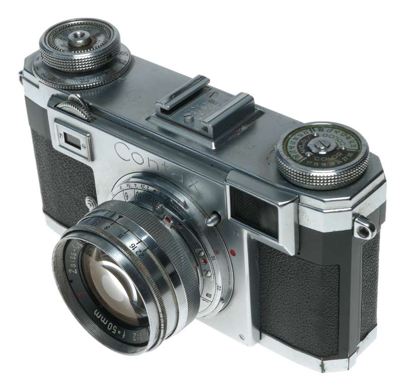 Zeiss Opton T Sonnar 1:2 f=5cm RF Contax camera cased clean condition
