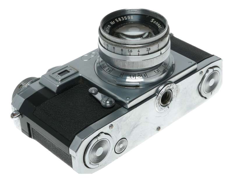 Zeiss Opton T Sonnar 1:2 f=5cm RF Contax camera cased clean condition