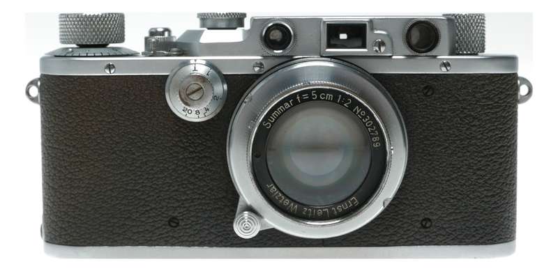 Leica III rangefinder camera Summar f=5cm 1:2 lens cap case vintage