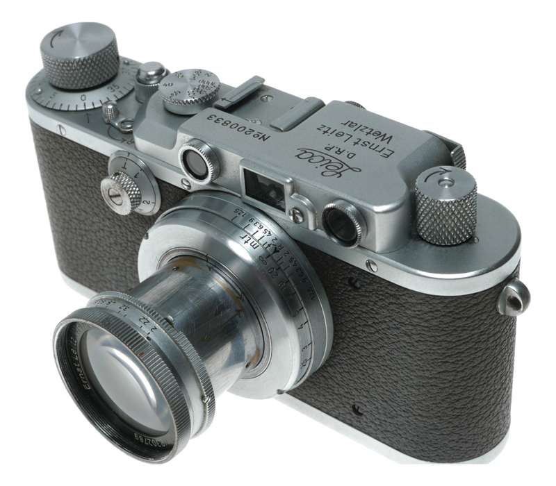 Leica III rangefinder camera Summar f=5cm 1:2 lens cap case vintage