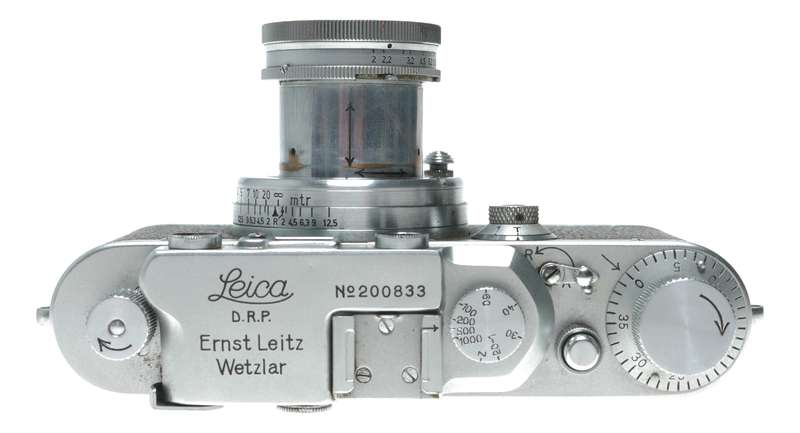 Leica III rangefinder camera Summar f=5cm 1:2 lens cap case vintage