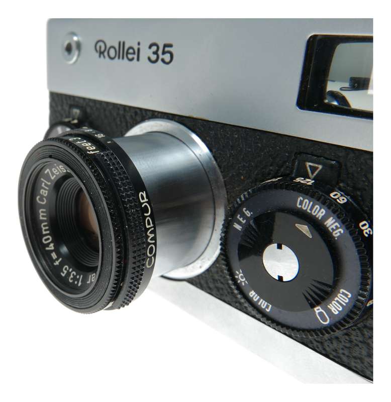 Rollei 35 compact film camera Zeiss Tessar 1:3.5 f=40mm lens set