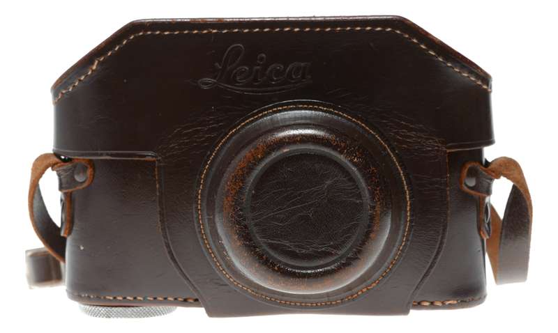 Leitz Wetzlar RF vintage original leather camera case with neck strap