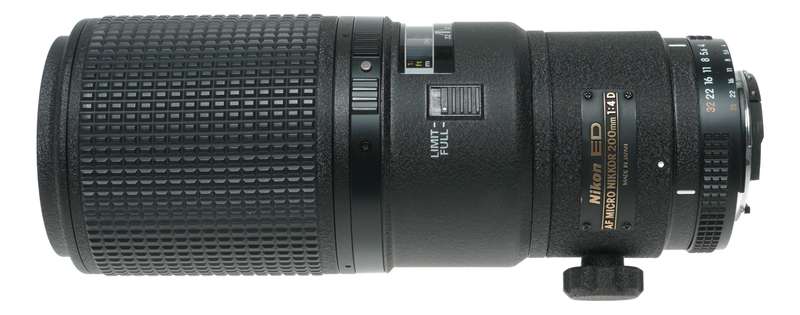 Nikon AF Micro-Nikkor 200mm F/4 D ED Macro Telephoto Lens Superb