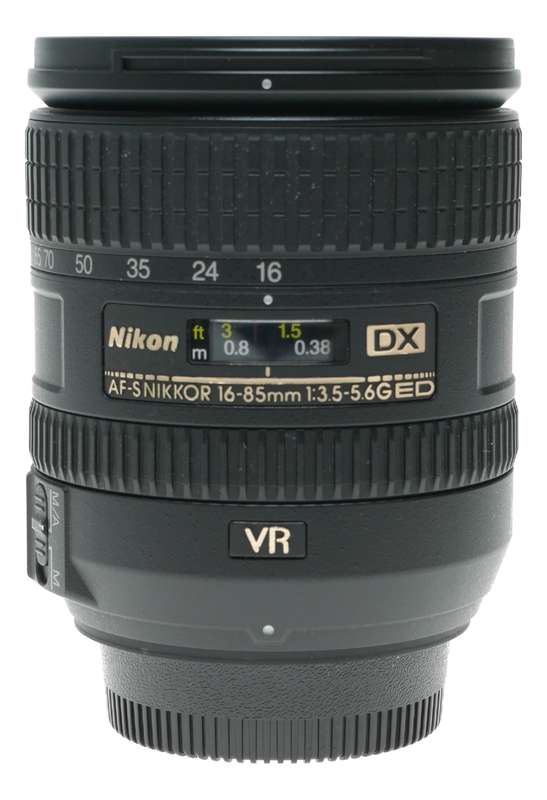Nikon AF-S DX NIKKOR 16-85mm f/3.5-5.6G ED VR Lens boxed used