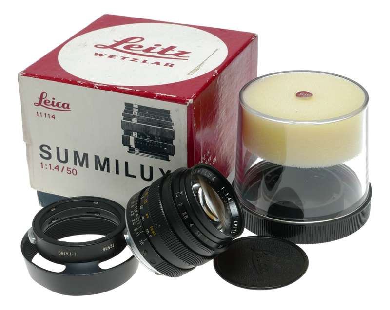 Leica Summilux 1:1.4/50mm 11114 Black lens f=50mm 12586 boxed