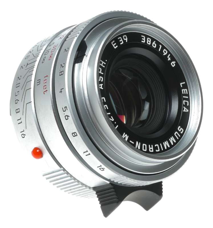 Leica Summicron-M 1:2/35mm Asph. Silver 11882 Boxed hood pouch papers