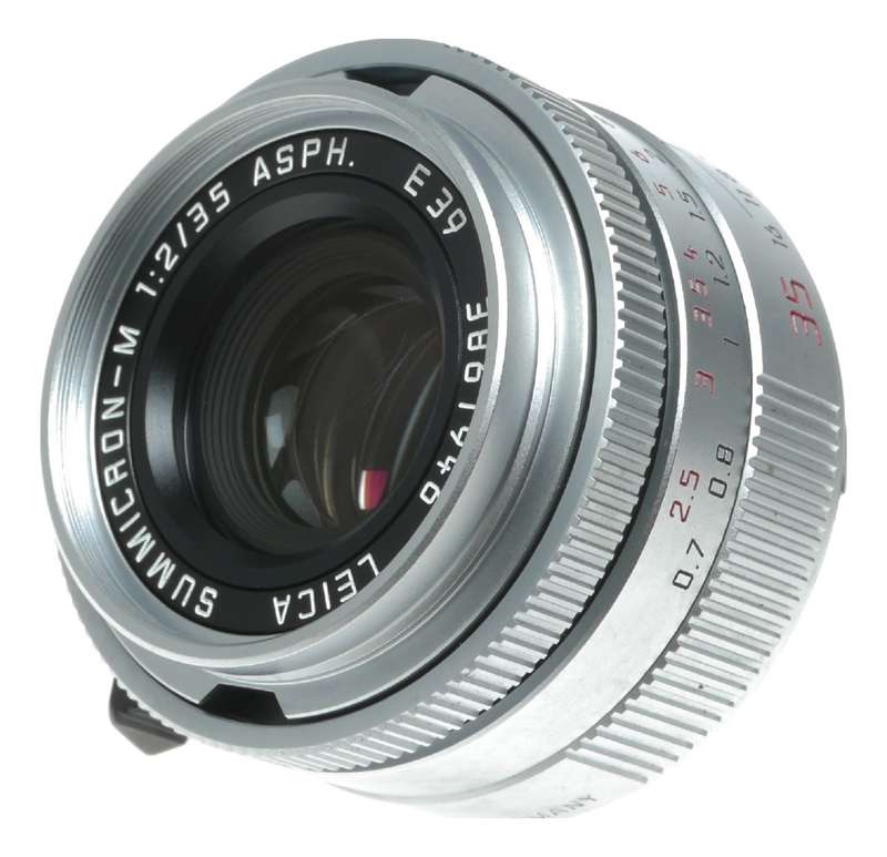 Leica Summicron-M 1:2/35mm Asph. Silver 11882 Boxed hood pouch papers