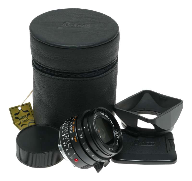 Leica Summicron-M 1:2/28mm Asph. E46 lens hood caps pouch 11604