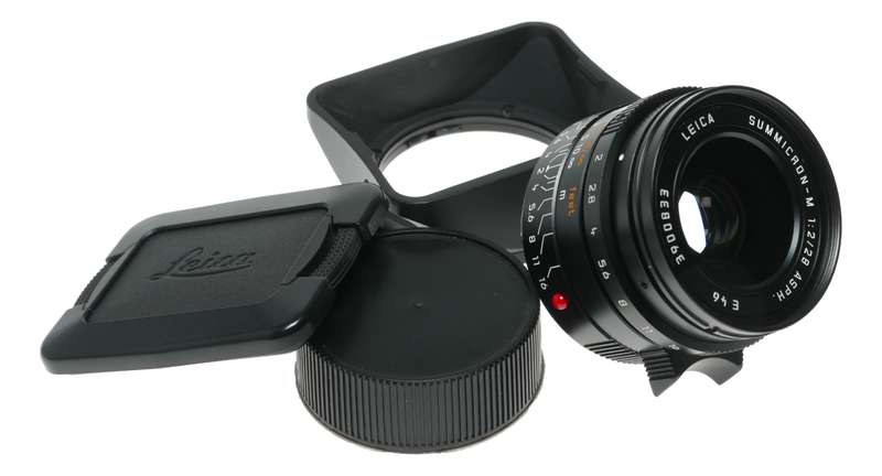 Leica Summicron-M 1:2/28mm Asph. E46 lens hood caps pouch 11604