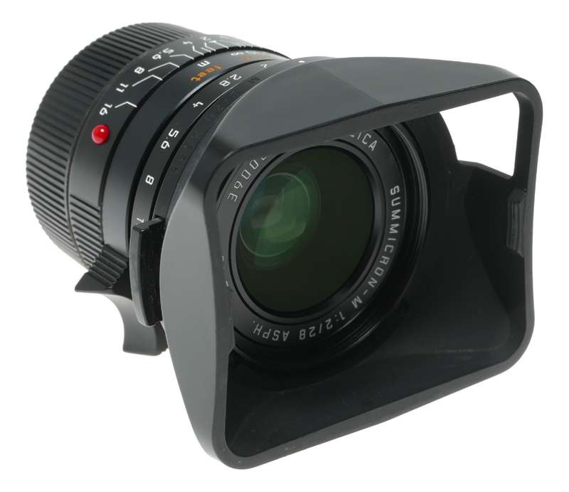 Leica Summicron-M 1:2/28mm Asph. E46 lens hood caps pouch 11604