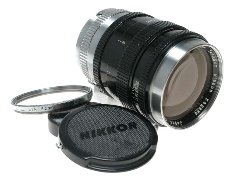 Nippon Kogaku NIKKOR-P 10.5cm F2.5 lens cased Beautiful
